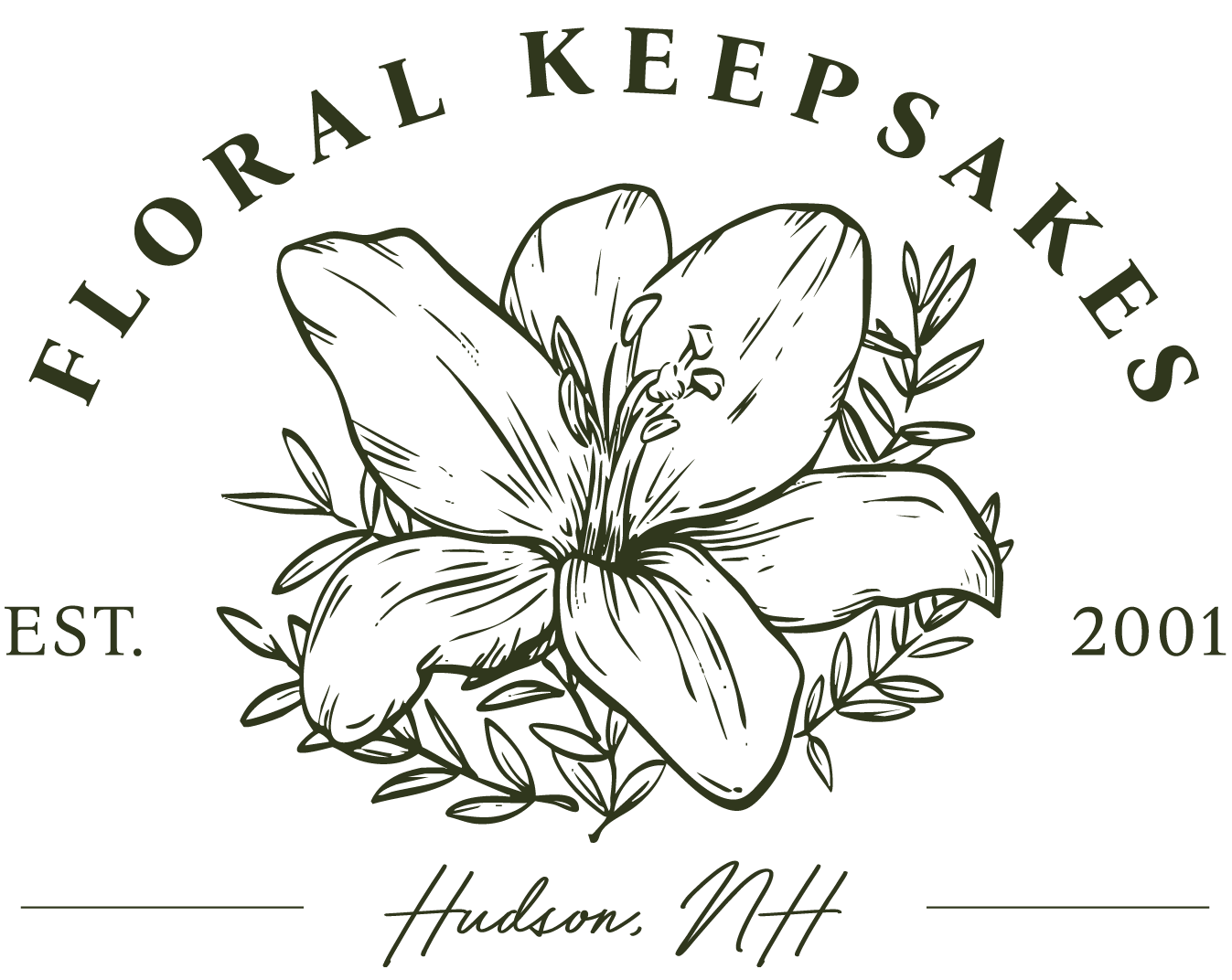 Floral Keepsakes by Lauri New Hampshire floral preservation brand logo